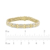 Thumbnail Image 5 of Men's Diamond Railroad Link Bracelet 3-1/2 ct tw 10K Yellow Gold 8.5&quot;