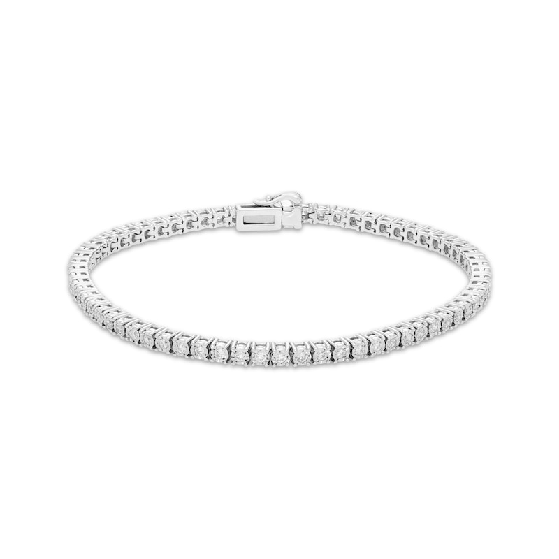 Main Image 1 of Diamond Tennis Bracelet 1 ct tw 10K White Gold 7&quot;