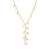 Thumbnail Image 1 of Leaves Y-Drop Necklace 18K Yellow Gold-Plated Sterling Silver 18&quot;