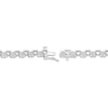 Thumbnail Image 3 of Multi-Diamond Alternating Heart Link Bracelet 1/2 ct tw Sterling Silver 7.5&quot;