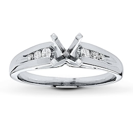 Diamond Ring Setting 1/6 ct tw Round-cut 14K White Gold