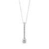 Thumbnail Image 0 of Lab-Created Diamonds by KAY Drop Necklace 1/2 ct tw 14K White Gold 18"