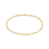 Thumbnail Image 1 of Hollow Paperclip Chain Anklet 10K Yellow Gold 10&quot;