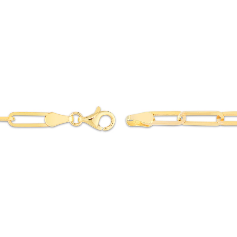 Main Image 3 of Hollow Paperclip Chain Anklet 10K Yellow Gold 10&quot;