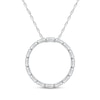 Thumbnail Image 0 of Lab-Created Diamonds by KAY Baguette-Cut Eternity Circle Necklace 1/2 ct tw 10K White Gold 18"