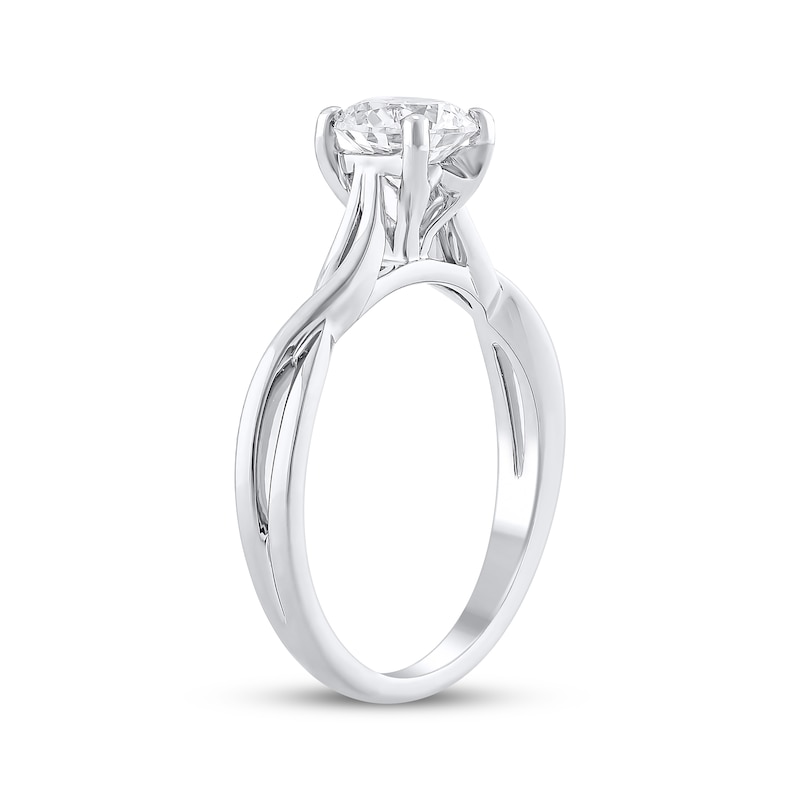 Main Image 3 of Solitaire Semi-Mount Twist Engagement Ring Setting 14K White Gold