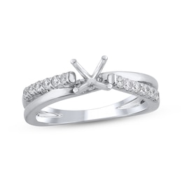 Semi-Mount Engagement Ring Setting 1/4 ct tw Diamonds 14K White Gold
