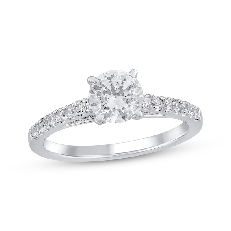 Semi-Mount Engagement Ring Setting 1/4 ct tw Diamonds 14K White Gold