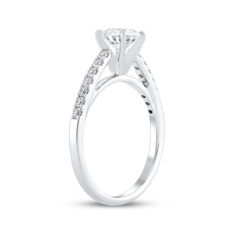 Semi-Mount Engagement Ring Setting 1/4 ct tw Diamonds 14K White Gold