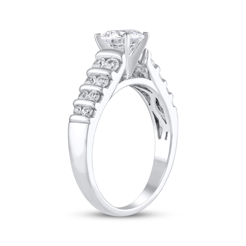 Semi-Mount Engagement Ring Setting 1/2 ct tw Diamonds 14K White Gold