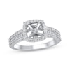 Thumbnail Image 0 of Semi-Mount Halo Engagement Ring Setting 1/2 ct tw Diamonds 14K White Gold