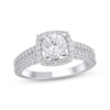 Thumbnail Image 1 of Semi-Mount Halo Engagement Ring Setting 1/2 ct tw Diamonds 14K White Gold
