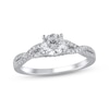 Thumbnail Image 1 of Semi-Mount Twist Engagement Ring Setting 1/4 ct tw Diamonds 14K White Gold