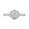 Thumbnail Image 3 of Semi-Mount Flower Halo Engagement Ring Setting 1/2 ct tw Diamonds 14K White Gold