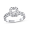 Thumbnail Image 0 of Semi-Mount Octagon Halo Engagement Ring Setting 1/2 ct tw Diamonds 14K White Gold