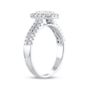 Thumbnail Image 2 of Semi-Mount Octagon Halo Engagement Ring Setting 1/2 ct tw Diamonds 14K White Gold