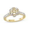 Thumbnail Image 0 of Semi-Mount Flower Halo Engagement Ring Setting 1/2 ct tw Diamonds 14K Yellow Gold