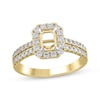 Thumbnail Image 0 of Semi-Mount Octagon Halo Engagement Ring Setting 1/2 ct tw Diamonds 14K Yellow Gold