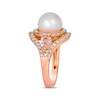 Thumbnail Image 1 of Le Vian Cultured Pearl & Morganite Ring 3/4 ct tw Diamonds 14K Strawberry Gold