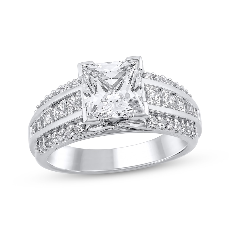 Semi-Mount Engagement Ring Setting 1 ct tw Diamonds 14K White Gold