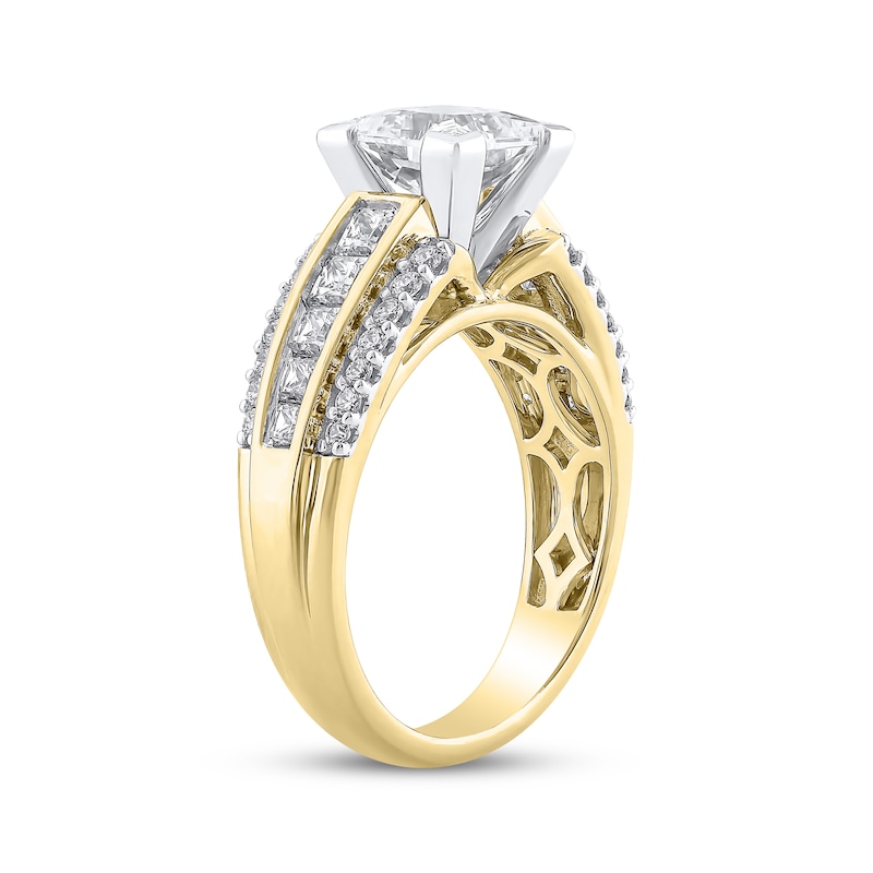 Semi-Mount Engagement Ring Setting 1 ct tw Diamonds 14K Yellow Gold