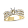 Thumbnail Image 0 of Semi-Mount Three-Row Engagement Ring Setting 1 ct tw Diamonds 14K Yellow Gold