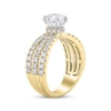 Thumbnail Image 2 of Semi-Mount Three-Row Engagement Ring Setting 1 ct tw Diamonds 14K Yellow Gold