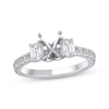 Thumbnail Image 0 of Semi-Mount Three-Stone Engagement Ring Setting 1 ct tw Diamonds 14K White Gold