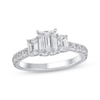 Thumbnail Image 1 of Semi-Mount Three-Stone Engagement Ring Setting 1 ct tw Diamonds 14K White Gold