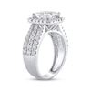 Thumbnail Image 2 of Semi-Mount Square Halo Three-Row Engagement Ring Setting 1 ct tw Diamonds 14K White Gold