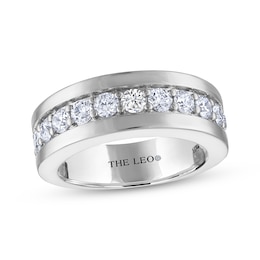 Men's THE LEO Diamond Wedding Band 1-1/2 ct tw 14K White Gold