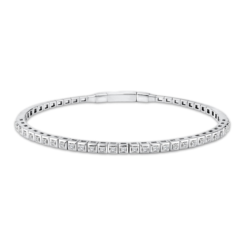 Diamond Flex Bangle Bracelet 1/2 ct tw 10K White Gold