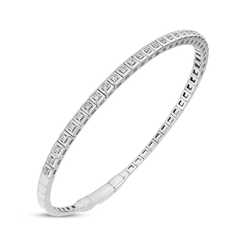 Diamond Flex Bangle Bracelet 1/2 ct tw 10K White Gold