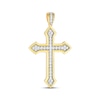 Thumbnail Image 1 of Men's Lab-Grown diamond Cross Charm 1-1/4 ct tw 10K Yellow Gold