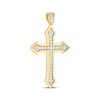 Thumbnail Image 2 of Men's Lab-Grown diamond Cross Charm 1-1/4 ct tw 10K Yellow Gold