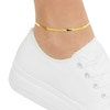Thumbnail Image 3 of Solid Herringbone Chain Anklet 3mm 10K Yellow Gold 10"
