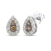 Thumbnail Image 1 of Le Vian Diamond Teardrop Halo Stud Earrings 1/4 ct tw 14K Vanilla Gold