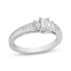 Thumbnail Image 1 of Emerald-Cut Diamond Three-Stone Engagement Ring 1/2 ct tw 14K White Gold