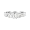 Thumbnail Image 4 of Emerald-Cut Diamond Three-Stone Engagement Ring 1/2 ct tw 14K White Gold