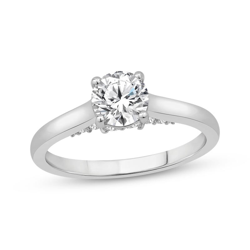 Round-Cut Diamond Solitaire Engagement Ring 1 ct tw 10K White Gold (I/I3)