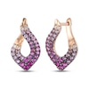 Thumbnail Image 1 of Le Vian Pink Ombré & White Sapphire Earrings 14K Strawberry Gold®