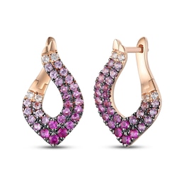 Le Vian Pink Ombré & White Sapphire Earrings 14K Strawberry Gold®