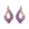 Thumbnail Image 2 of Le Vian Pink Ombré & White Sapphire Earrings 14K Strawberry Gold®