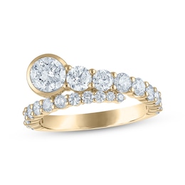 Milestones Diamond Bypass Anniversary Ring 2 ct tw 14K Yellow Gold