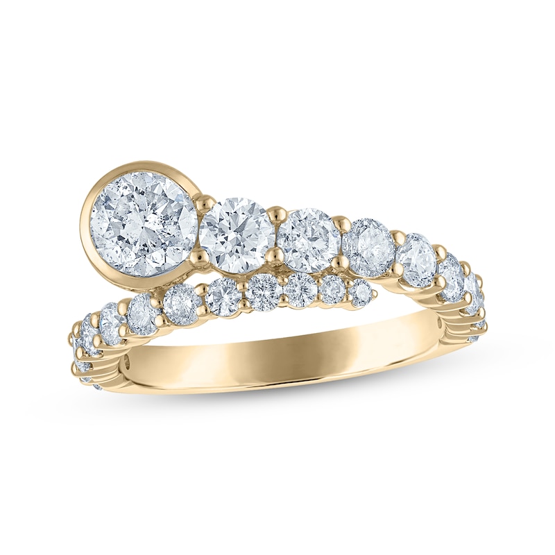 Main Image 1 of Milestones Diamond Bypass Anniversary Ring 2 ct tw 14K Yellow Gold