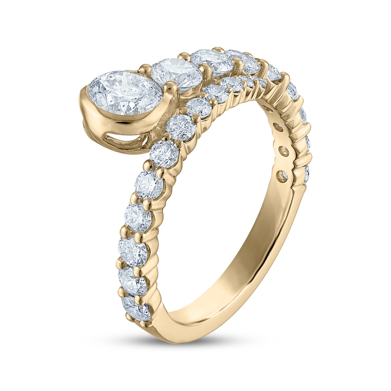 Main Image 2 of Milestones Diamond Bypass Anniversary Ring 2 ct tw 14K Yellow Gold