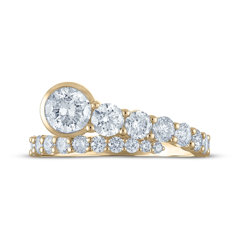 Main Image 3 of Milestones Diamond Bypass Anniversary Ring 2 ct tw 14K Yellow Gold