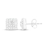 Thumbnail Image 1 of Lab-Grown Diamonds by KAY Princess, Baguette & Round-Cut Stud Earrings 1 ct tw 14K White Gold