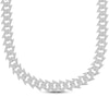 Thumbnail Image 2 of Men's Diamond Spiked Cuban Curb Chain Necklace 2 ct tw Sterling Silver 20&quot;