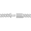 Thumbnail Image 3 of Men's Diamond Spiked Cuban Curb Chain Necklace 2 ct tw Sterling Silver 20&quot;